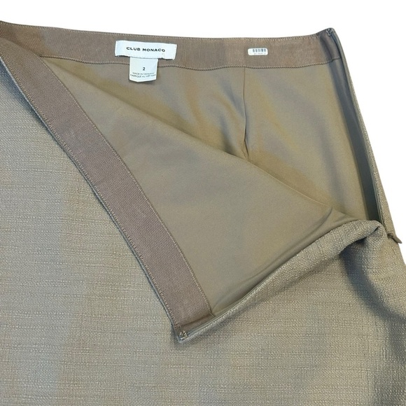 Club Monaco Beige Cotton Mini Skirt Size 2 - Picture 4 of 9